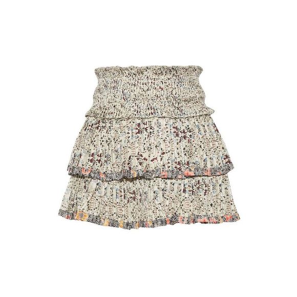 Isabel Marant Womens Akota Printed Silk Mini Skirt US 6 / FR 38 Ecru Floral NWT - Picture 6 of 9